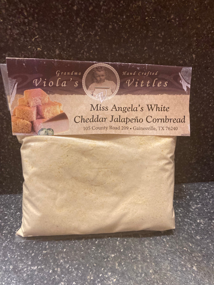 Miss Angela’s White Cheddar Jalapeño Cornbread Violas Vittles